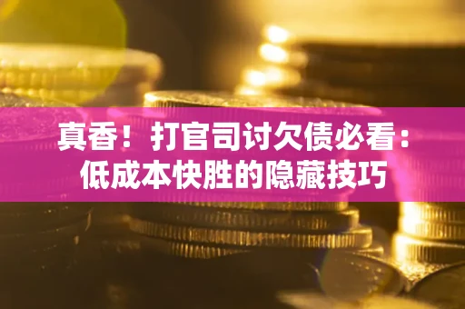 济南真香！打官司讨欠债必看：低成本快胜的隐藏技巧