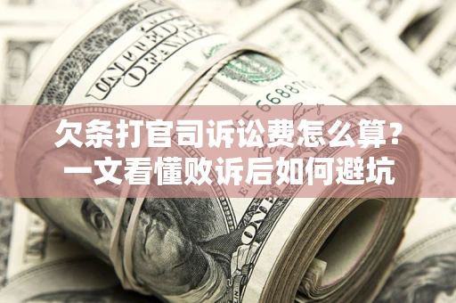 济南欠条打官司诉讼费怎么算？一文看懂败诉后如何避坑